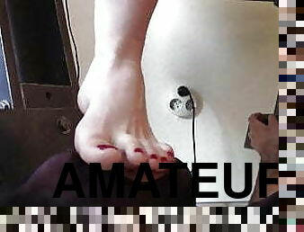 amateur, maison, bdsm, esclave, pieds, fétiche, maîtresse, brunette, femme-dominatrice