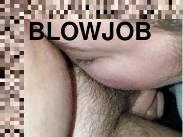 amatør, blowjob, deepthroat, bil, baksetet