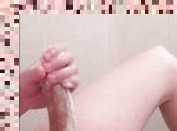 Big dick Japanese boy masturbate and moan in bathroom