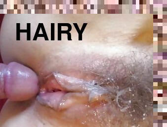 clitoris-bagian-atas-vagina-paling-sensitif, berambut, vagina-pussy, cumshot-keluarnya-sperma, sudut-pandang, sperma, sempurna