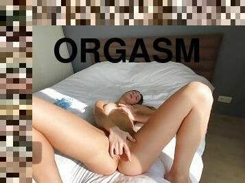 orgasmo, cona-pussy, amador, dedos, excitante, langerie, apertado, engraçado, rabo, sozinho