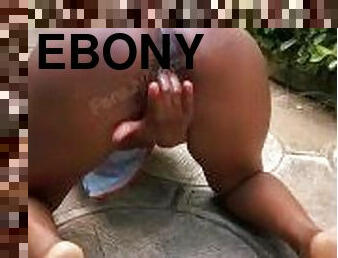 Fat pussyEbony shoots out huge squirt on pavement of abandoned mansion. Full video on my fans.ly