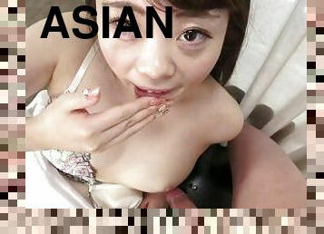 Brunette Asian girl Yuko Mukai is pleasing her boyfriend.