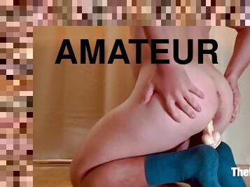 amatør, anal, bøsse, synsvinkel, europæisk, euro, ridning, dildo, røv-butt, solo