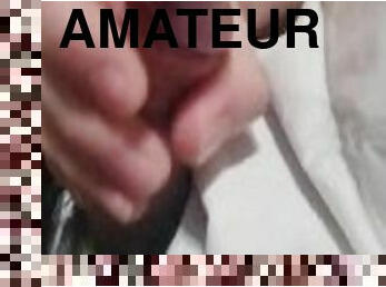 masturbation, amateur, ejaculation-sur-le-corps, solo, lait, virgin, minuscule, bite