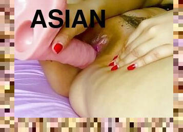 BWC dildo too big for Asian anime girl