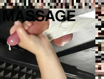Milking Table 4K *Duct taped his balls and he cums in my mouth*