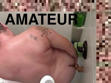 bad, amatör, gay, knubbig, pov, dildo, dusch, ensam, tatuering, björn