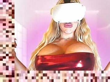 VR Bimbo Gamer Gets Fucked in Tight Mini Dress