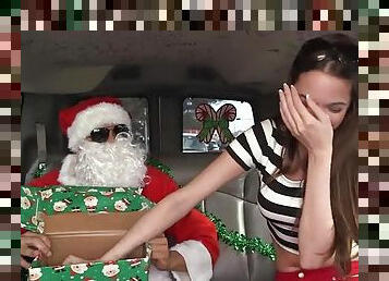 Mia Monroe screams during sex with Santa