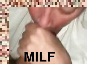 Milf sucks young dick