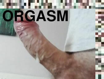 masturbation, orgasm, amatör, cumshot, hemmagjord, juckande, sprut, ensam, kuk