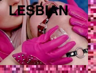 Gag play lesbian hot sex video FemDom Mistress Arya Grander and her submissive MILFie girl