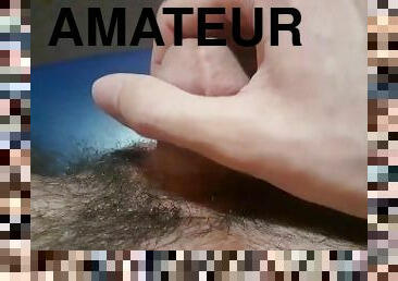 Horny Guy Jerking Off his Small Dick Try Not to Cum