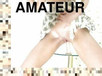 masturbation, orgasme, amateur, ados, jouet, point-de-vue, blonde, solo, talons-hauts