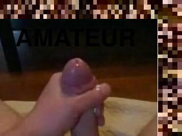 masturbation, amateur, ejaculation-sur-le-corps, énorme-bite, branlette, solo, bite