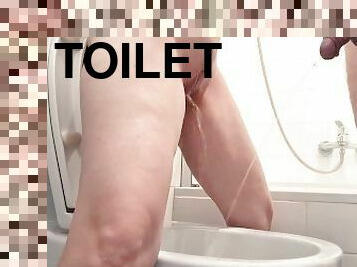 pissing together in one toilet