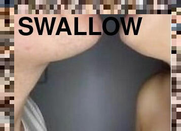 ASMR Swallow extra sloppy blowjob close up