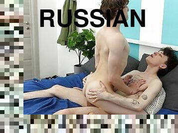 russisk, anal, pikslikkeri, kæmpestor-pik, teenager, bøsse, spiller, knepning-fucking, twink, pik