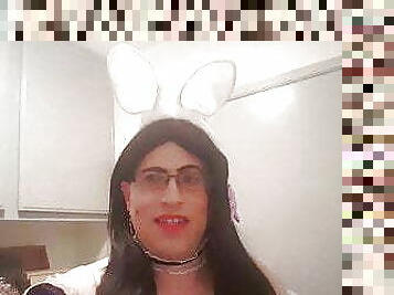 criada, transsexual, amador, francês, travesti, sozinho, uniforme