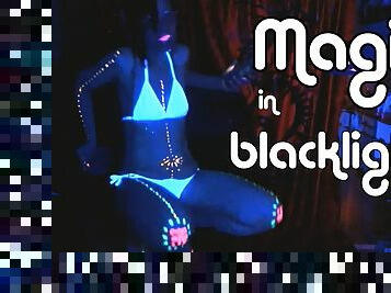 MistressOnline in magic blacklight