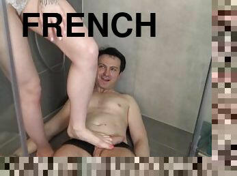 The teenarrogant French Princess Fabienne is having a lot of fun with her house slave today.