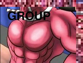gay, sexo-em-grupo, musculado