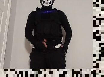 Masked Ghost Cosplayer Loves Cumming (heavy breathing)