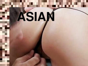 Petite Asian Teen Gets Her Slim Body Licked And Tight Pussy Fucked By A White Guy