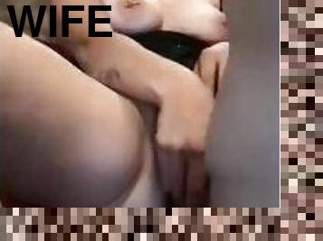 masturbación, esposa, amateur, corrida-interna, pareja