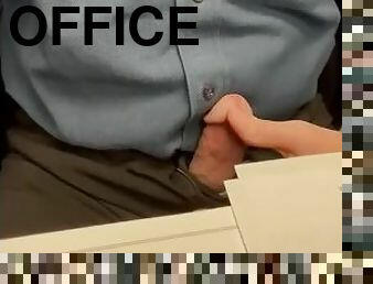 masturbation, bureau-office, public, amateur, énorme-bite, cam, voyeur, attrapée, solo, bite