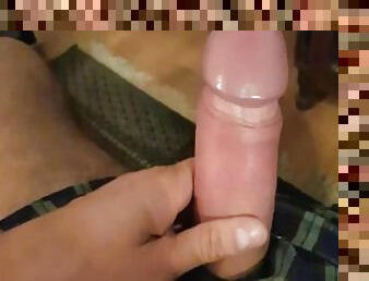 Wanking a COCK THICK AS A LEG till i CUM