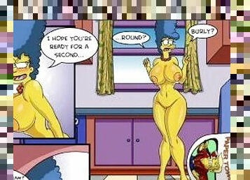 The Simpsons - Marge Erotic Fantasies - 2 Big Cocks In Both Holes DP Anal - Cheating Wife