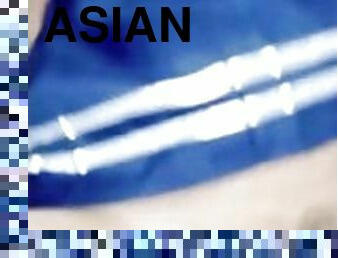 asiatisk, røv, amatør, moden, kæmpestor-pik, fetish, pik