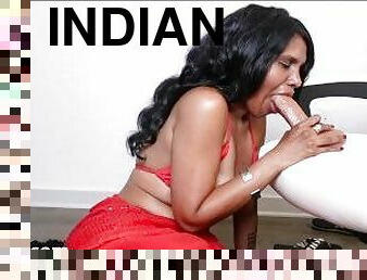 Gorgeous Indian Hot Star Lily Blowjob Huge Throbbing Oral Creampie To Big Dildo