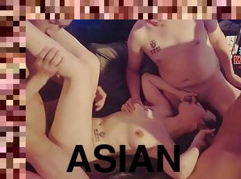 3 COCKS in A HOT ASIAN TEEN GANGBANG