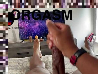 masturbation, orgasme, ejaculation-sur-le-corps, ébène, énorme-bite, black, solo, bite