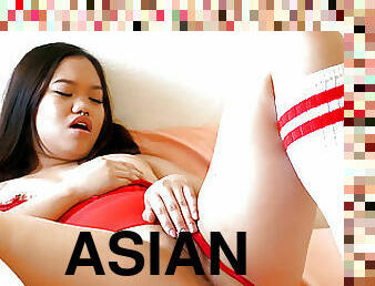 asiatique, masturbation, orgasme, chatte-pussy, américaine, serrée, solo, exotique, brunette, jambes