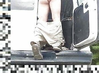 en-plein-air, public, gay, voiture, culotte, ejaculation