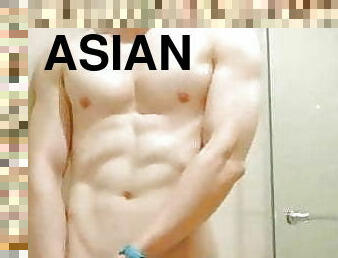 asiatique, papa, masturbation, en-plein-air, anal, énorme-bite, gay, branlette, secousses, américaine