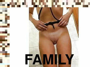 mastürbasyon-masturbation, amcık-pussy, aile, sıkı, memnu