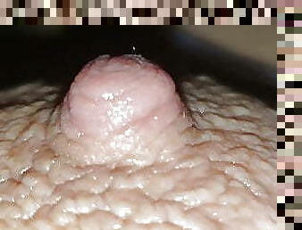 masturbation, bröstvårtor, amatör, bbw, amerikansk, svullna-bröstvårtor