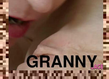 Granny gets fingered and fucked by lesbian