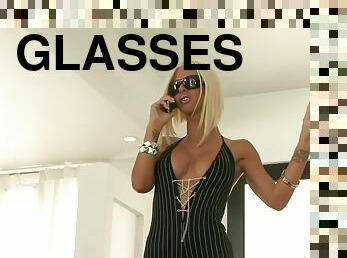 Krystal Steal Sucks Big Dick Wearing Glasses