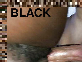 White cum in black pussy