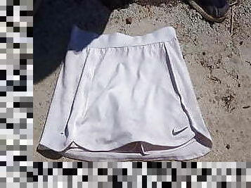 piss on white nike skort 2