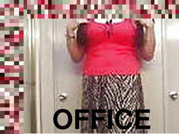 escritório, transsexual, amador, travesti, engraçado, sozinho
