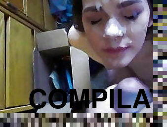 tiro-ao-alvo, compilação, facial, ejaculação, bonita