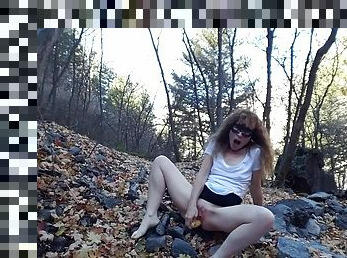 Requested, Solo Girl Imagines Being Caught in Woods, Does What He Wants!