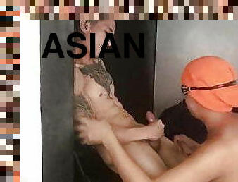 asiatique, masturbation, mamelons, fellation, gay, ejaculation, musclé, minet